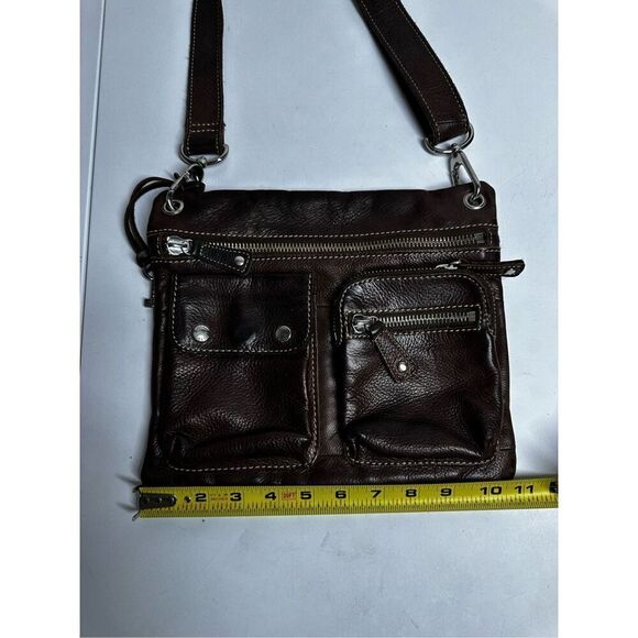 Fossil Sutter Crossbody Handbag Bronze Brown Leather Zip Top Shoulder Bag Purse - Picture 4 of 11